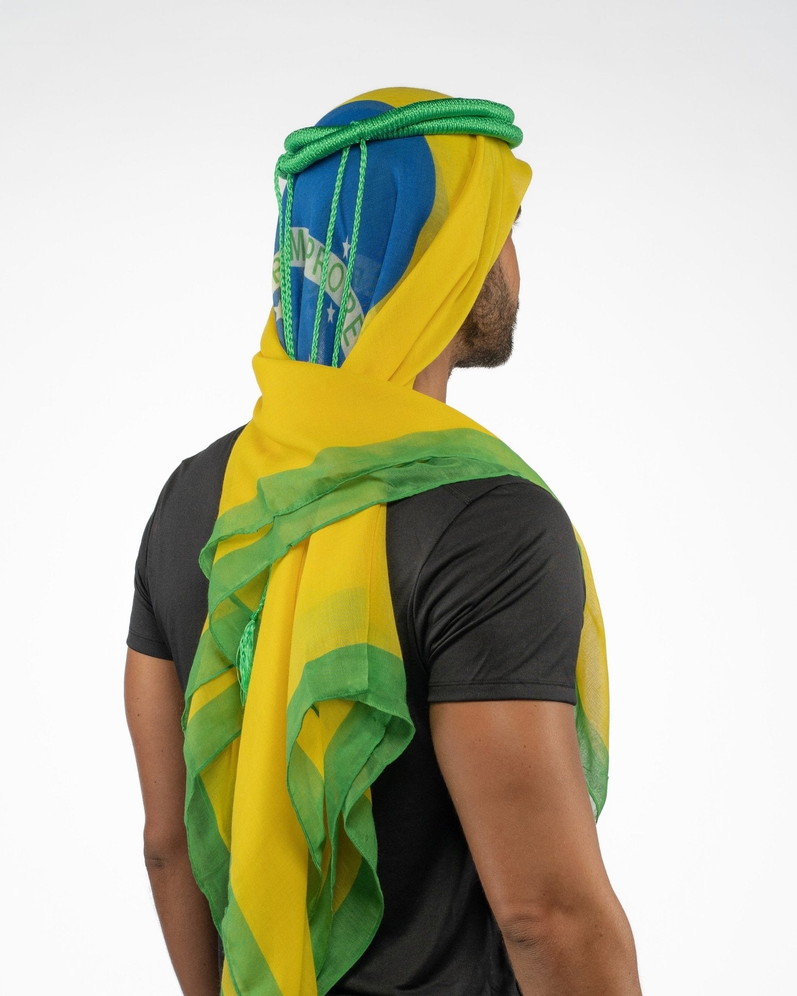 Brazil Ghutra and Agal Headscarf – National Flag Prints - Ghutramundo