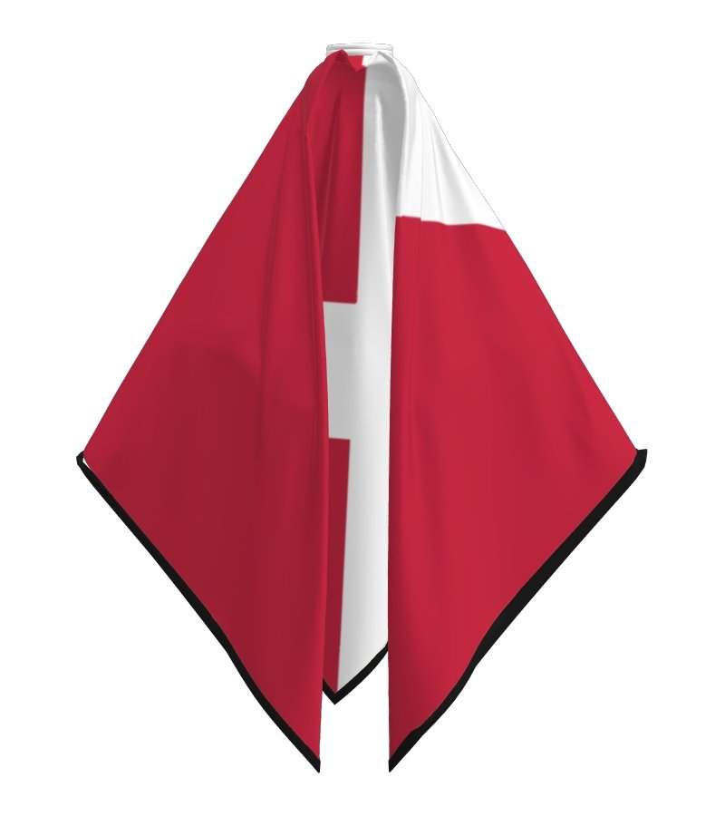 Denmark Ghutra and Agal Headscarf – National Flag Prints - Ghutramundo