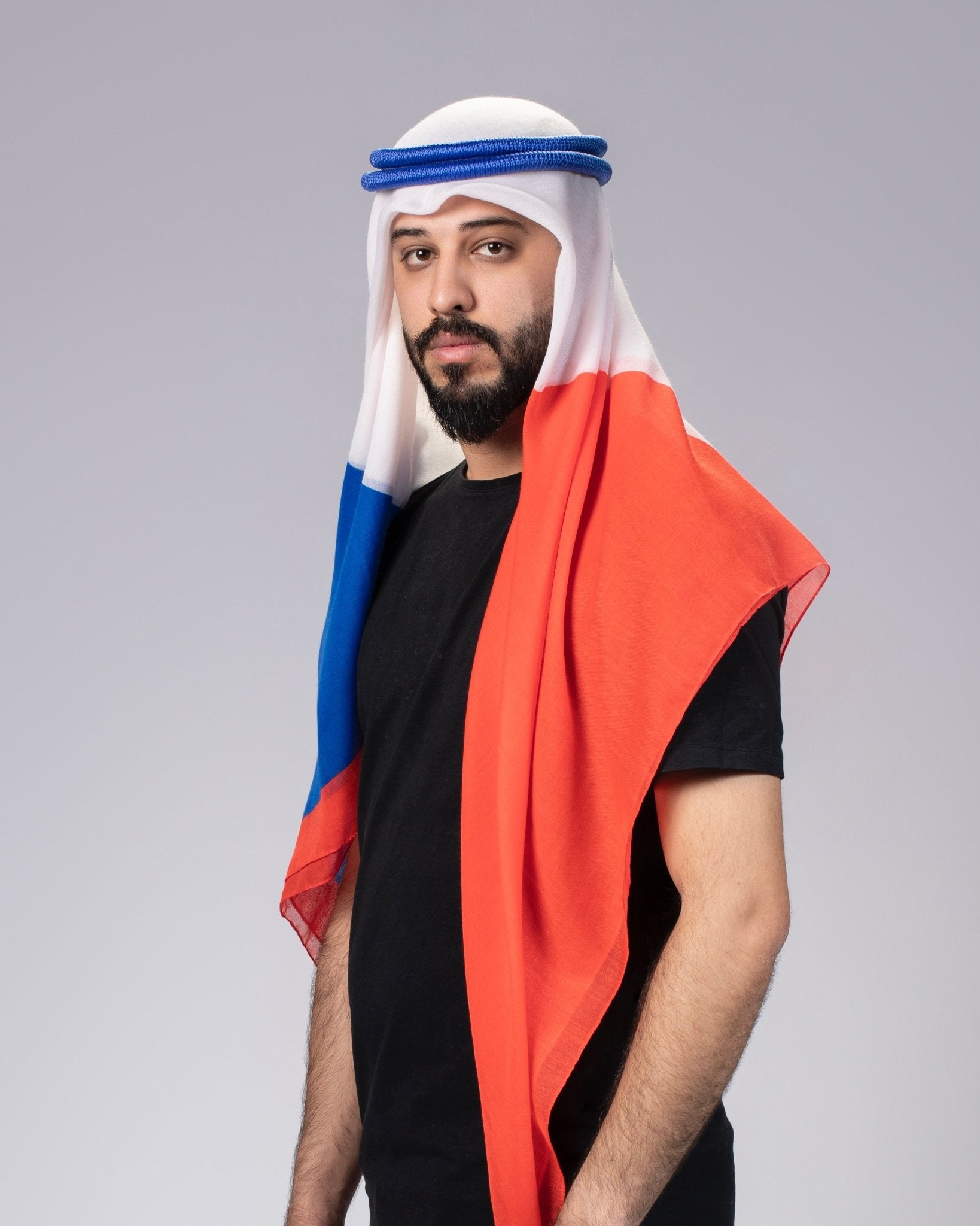 France Ghutra and Agal Headscarf – National Flag Prints - Ghutramundo