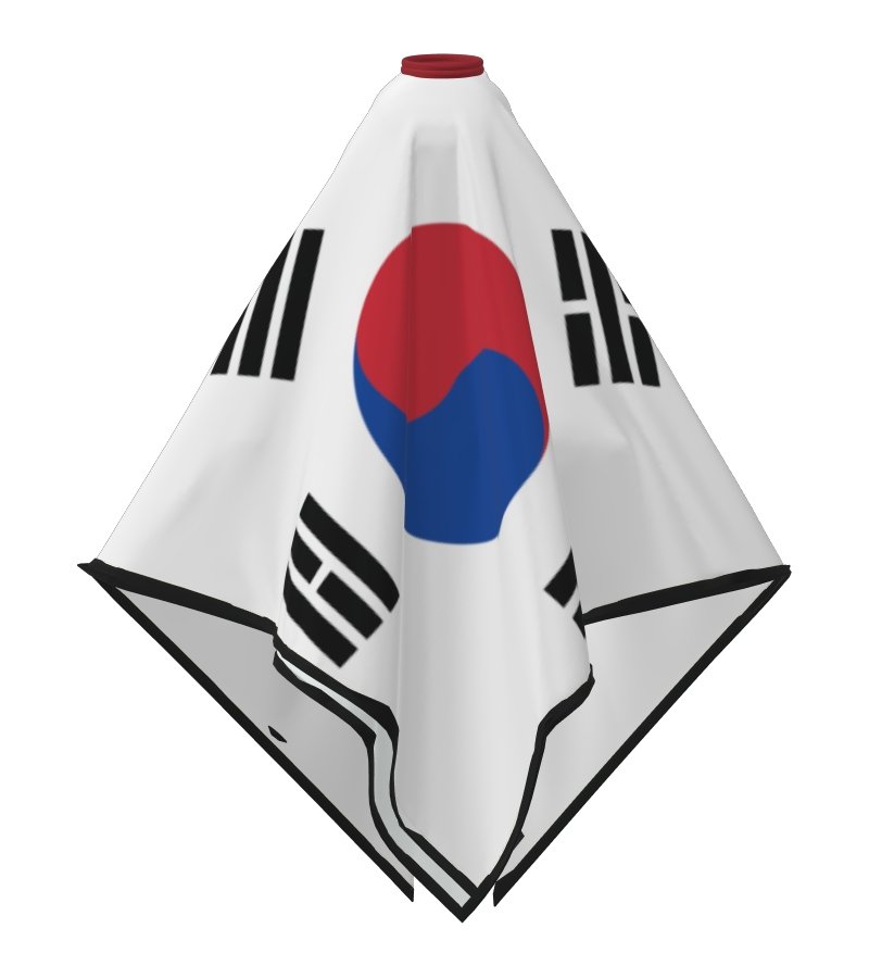South Korea Ghutra and Agal Headscarf – National Flag Prints - Ghutramundo